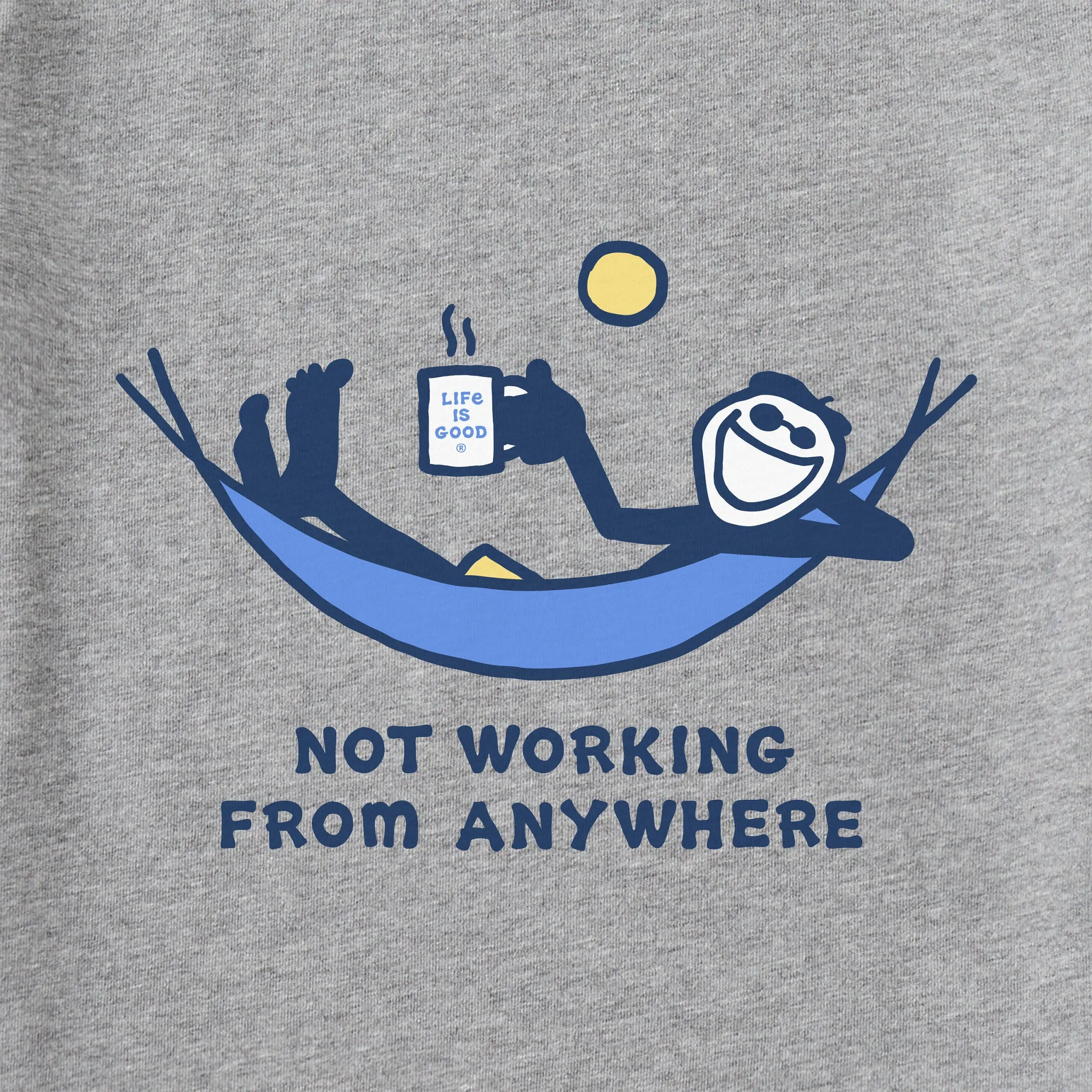 Men's Not Working Hammock Long Sleeve Crusher Tee Life is Good