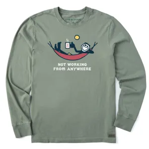 Men's Not Working Hammock Long Sleeve Crusher Tee Life is Good