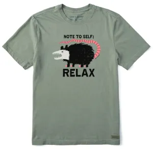 Men's Note to Self: Relax Short Sleeve Crusher Tee Life is Good