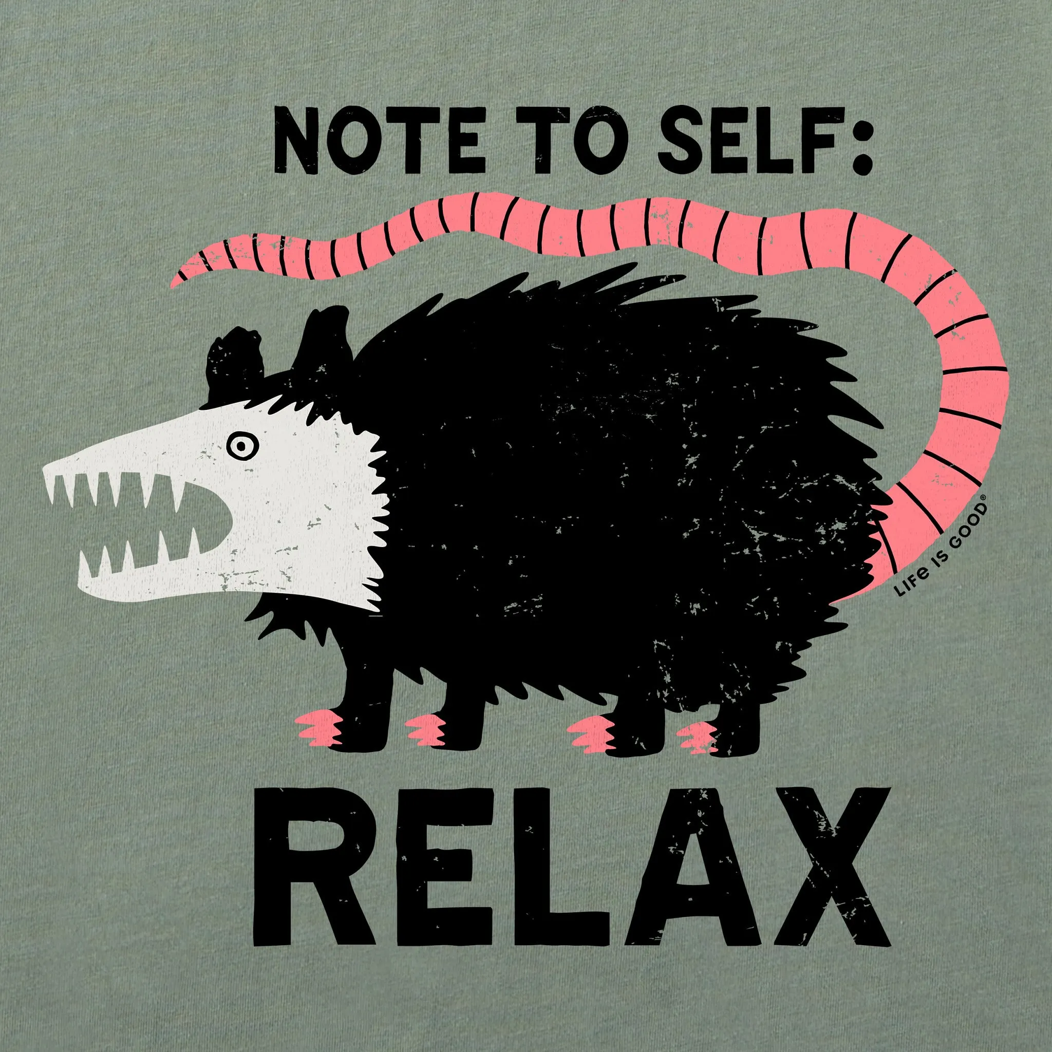 Men's Note to Self: Relax Short Sleeve Crusher Tee Life is Good
