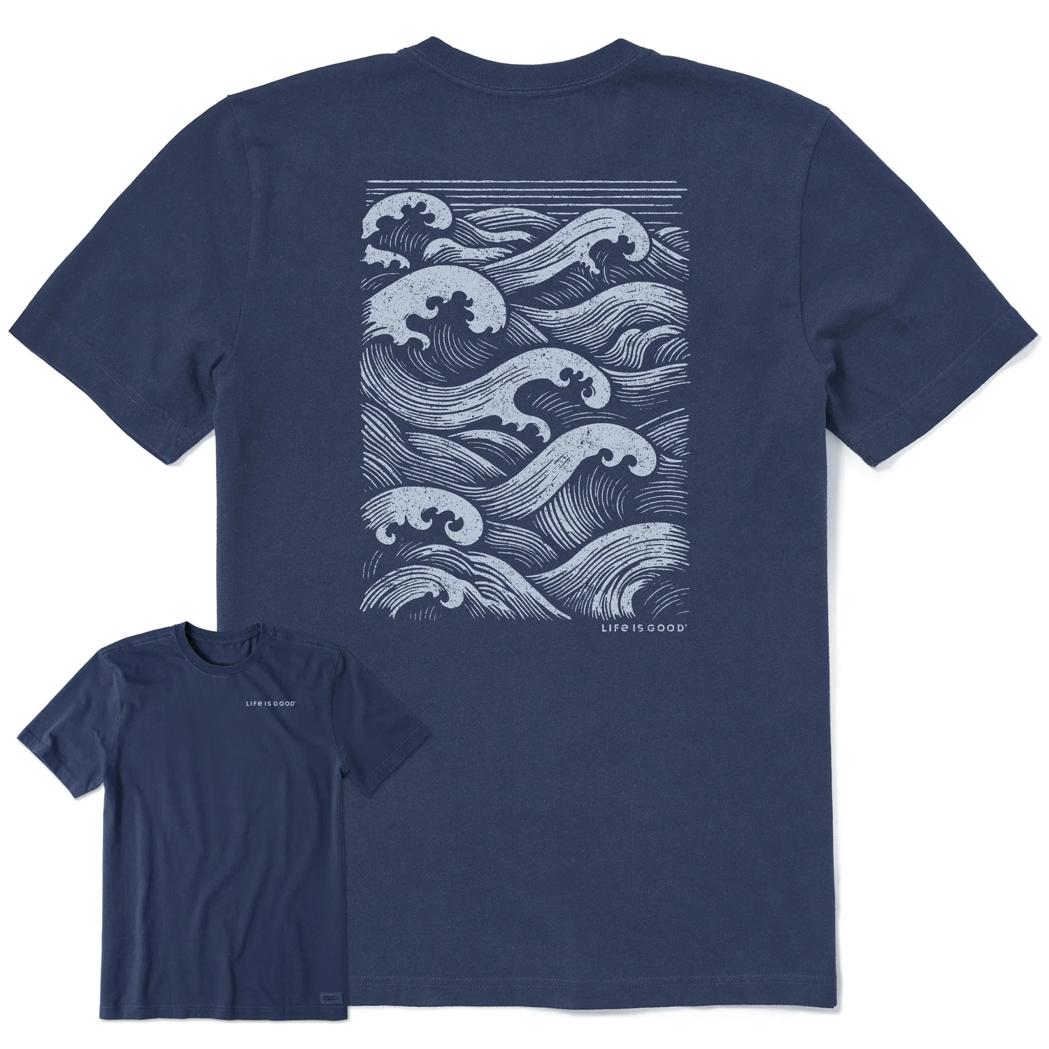 Men's Ocean Waves Short Sleeve Crusher Tee Life is Good