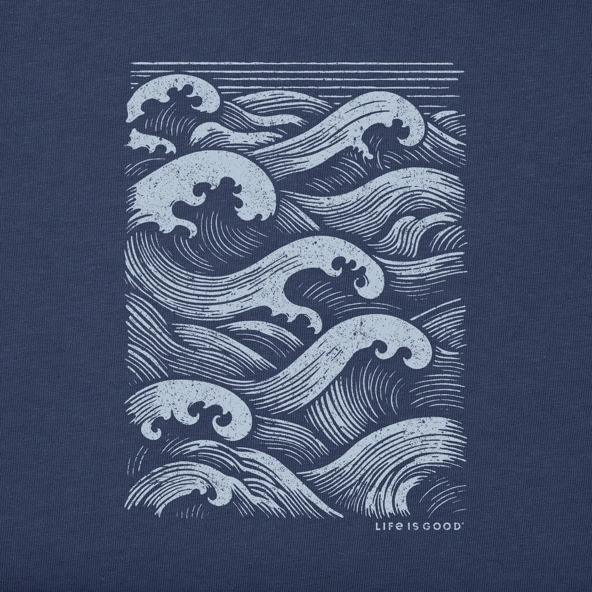 Men's Ocean Waves Short Sleeve Crusher Tee Life is Good