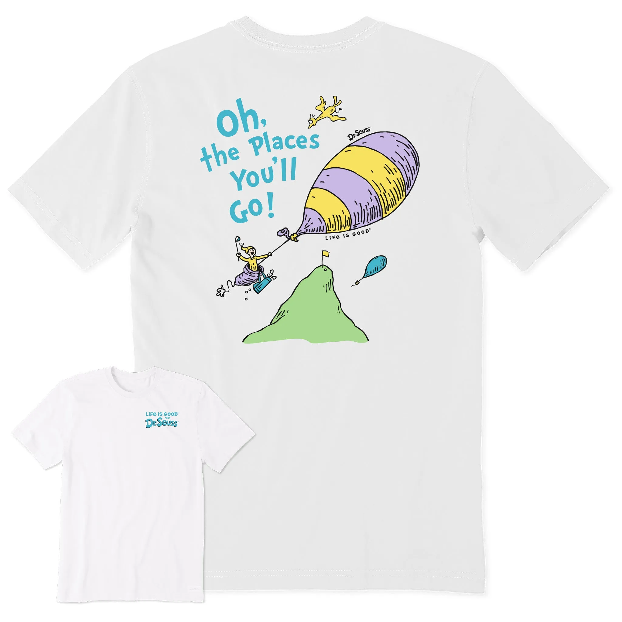Men's Oh The Places You'll Golf Balloon Short Sleeve Tee Life is Good