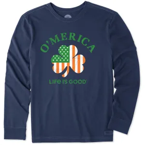 Men's O'Merica Long Sleeve Crusher Tee Life is Good