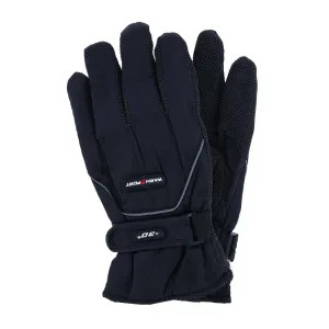 Men's One Size Microfiber Winter Ski Gloves with Wrist Strap