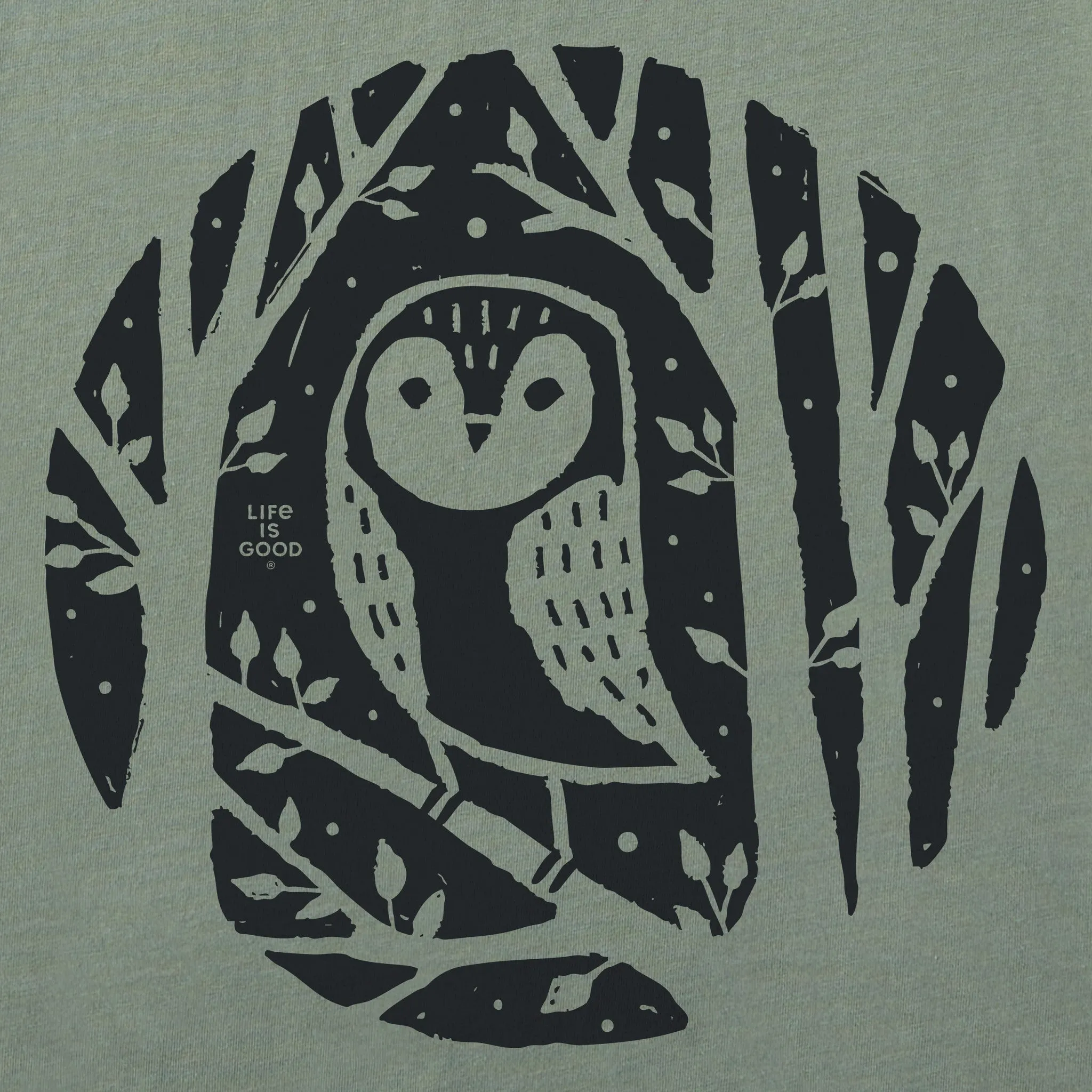 Men's Owl in the Trees Long Sleeve Crusher Tee Life is Good