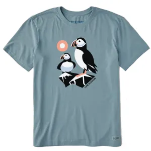 Men's Pair of Puffins Short Sleeve Crusher Tee Life is Good