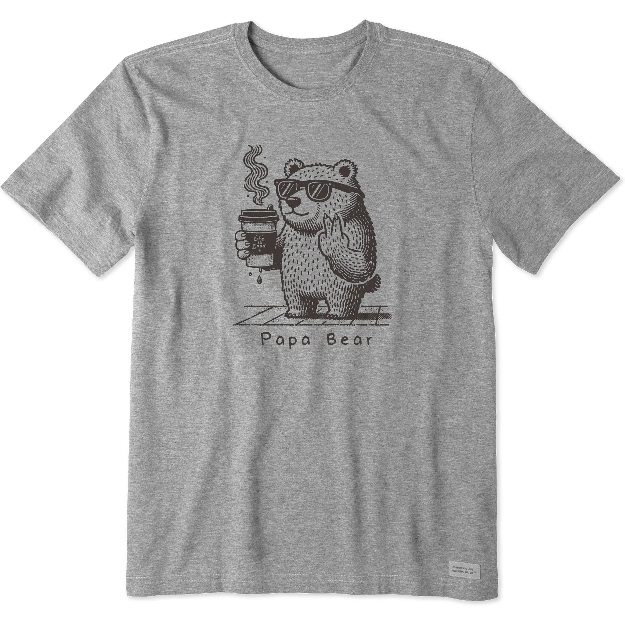 Men's Papa Bear with Coffee Short Sleeve Tee Life is Good