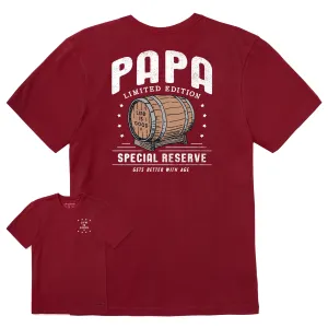 Men's Papa Whiskey Barrel Short Sleeve Crusher Tee Life is Good