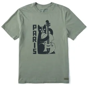Men's Paris Jazz Cat Short Sleeve Tee Life is Good