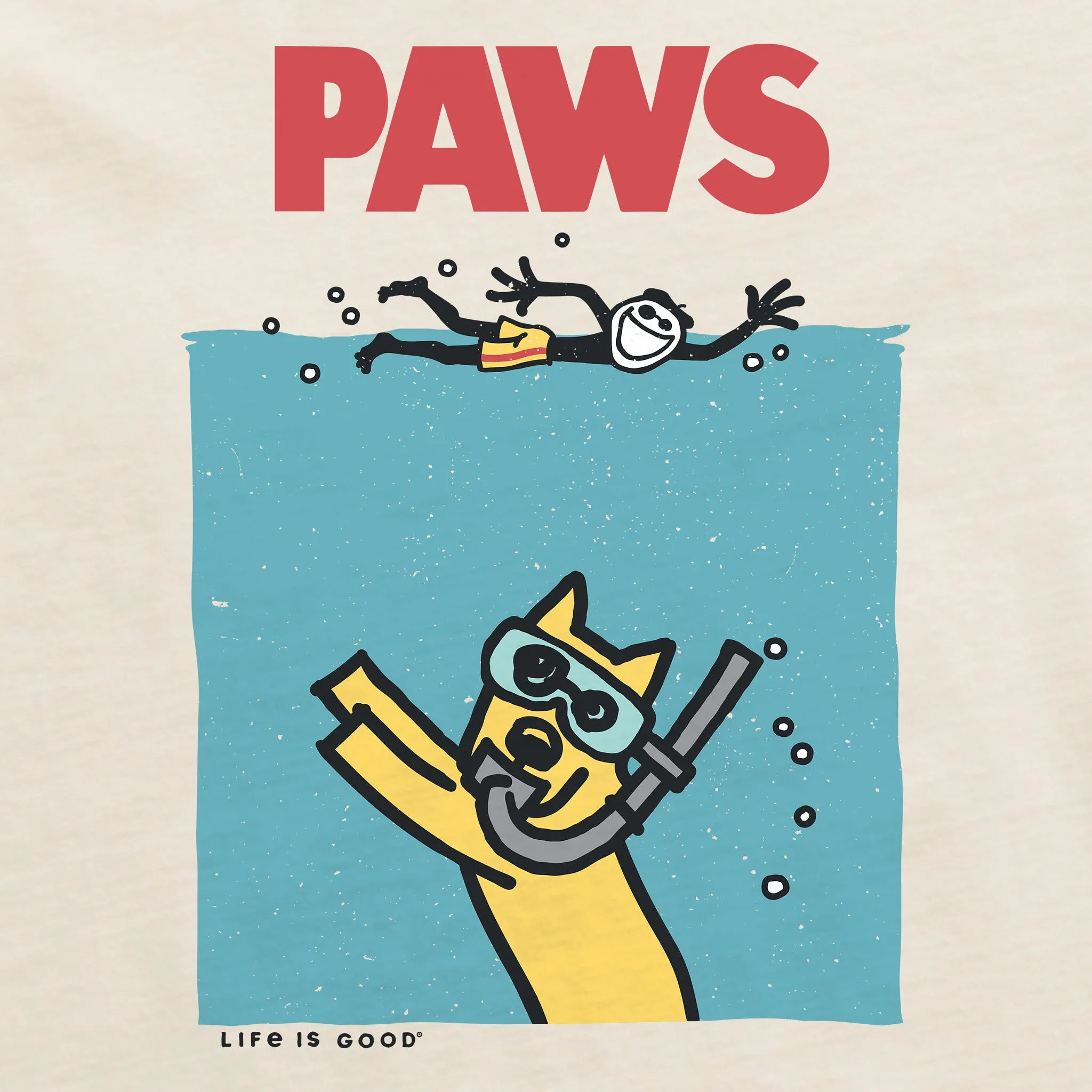 Men's Paws Rocket Short Sleeve Crusher Tee Life is Good