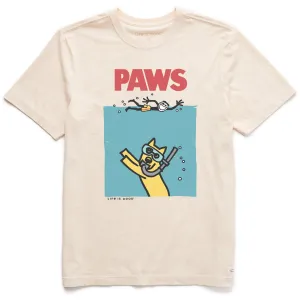 Men's Paws Rocket Short Sleeve Crusher Tee Life is Good