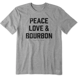 Men's Peace Love & Bourbon Short Sleeve Tee Life is Good