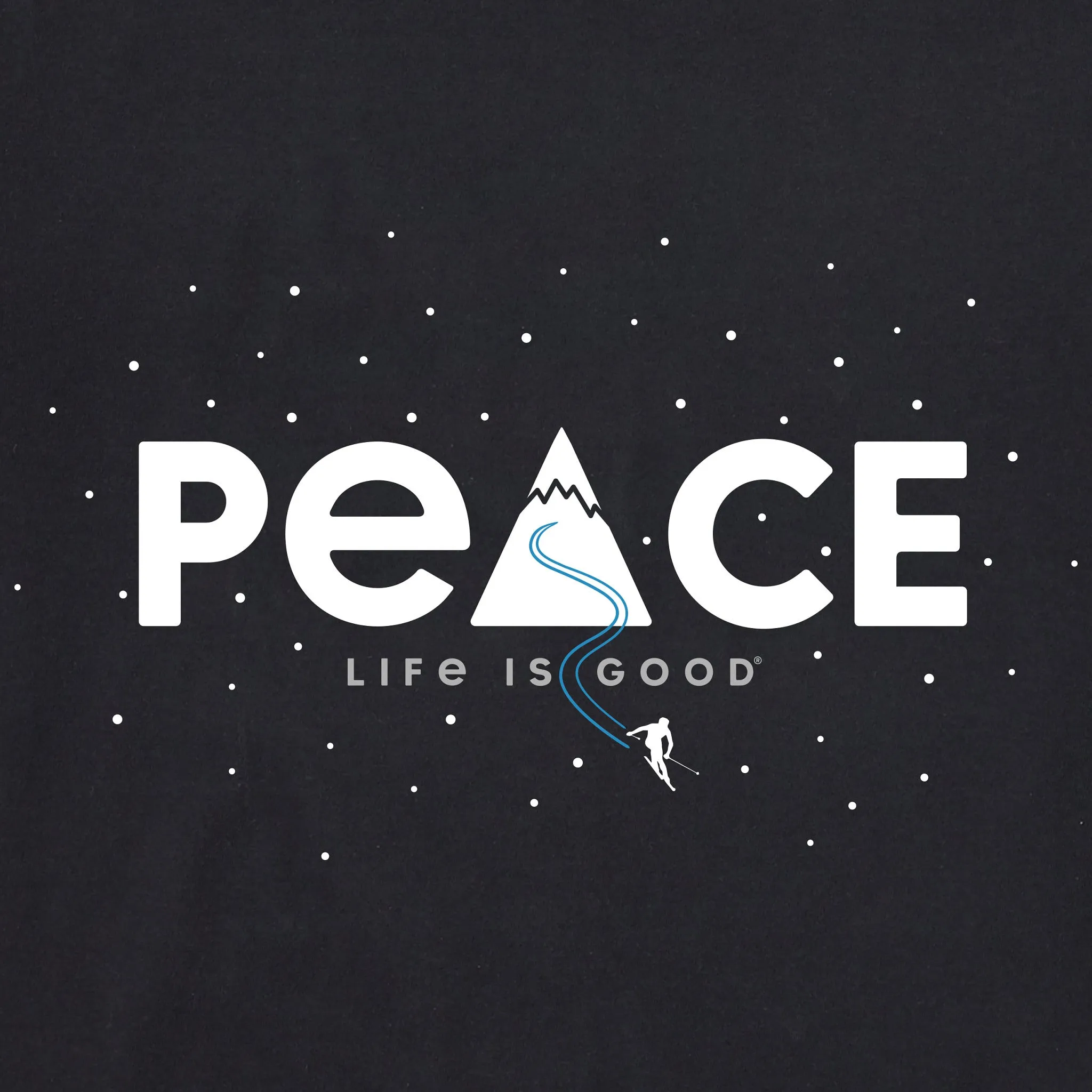 Men's Peace Skier Long Sleeve Crusher Tee Life is Good