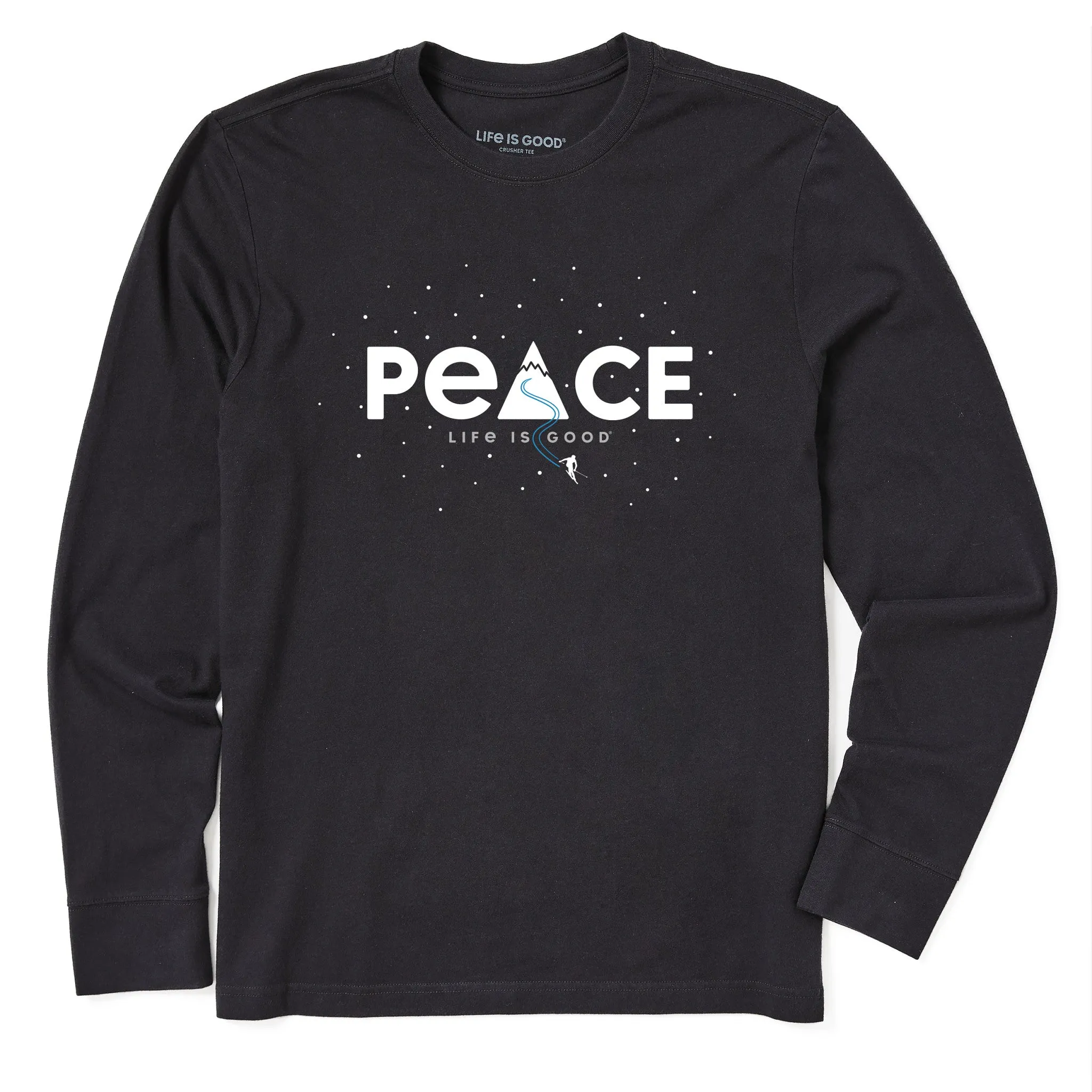 Men's Peace Skier Long Sleeve Crusher Tee Life is Good