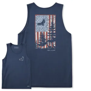 Men's Pine Tree Flag Crusher-LITE Tank Life is Good