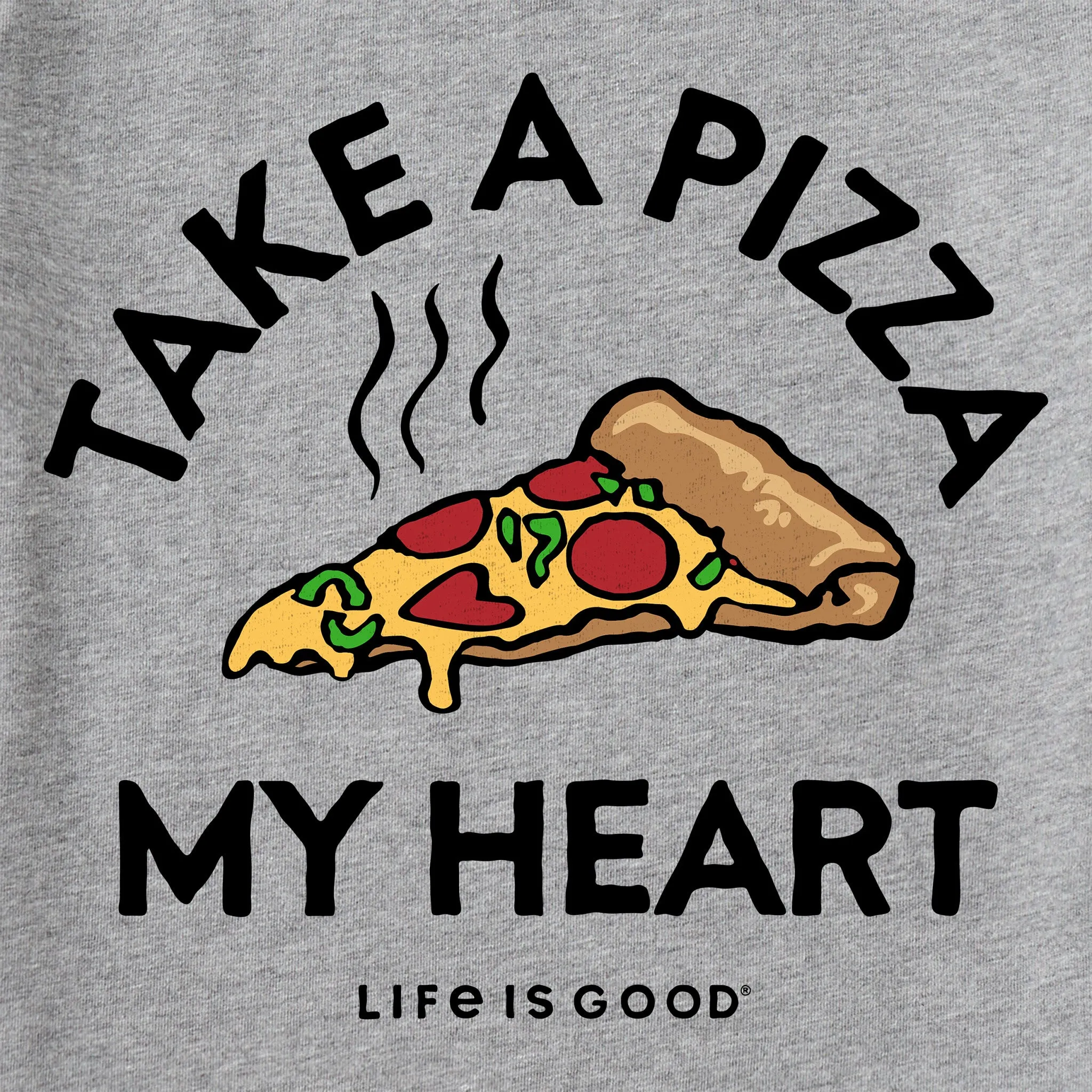 Men's Pizza My Heart Short Sleeve Tee Life is Good