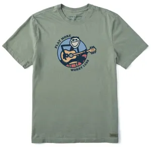 Men's Play More Worry Less Jake Guitar Short Sleeve  Tee Life is Good
