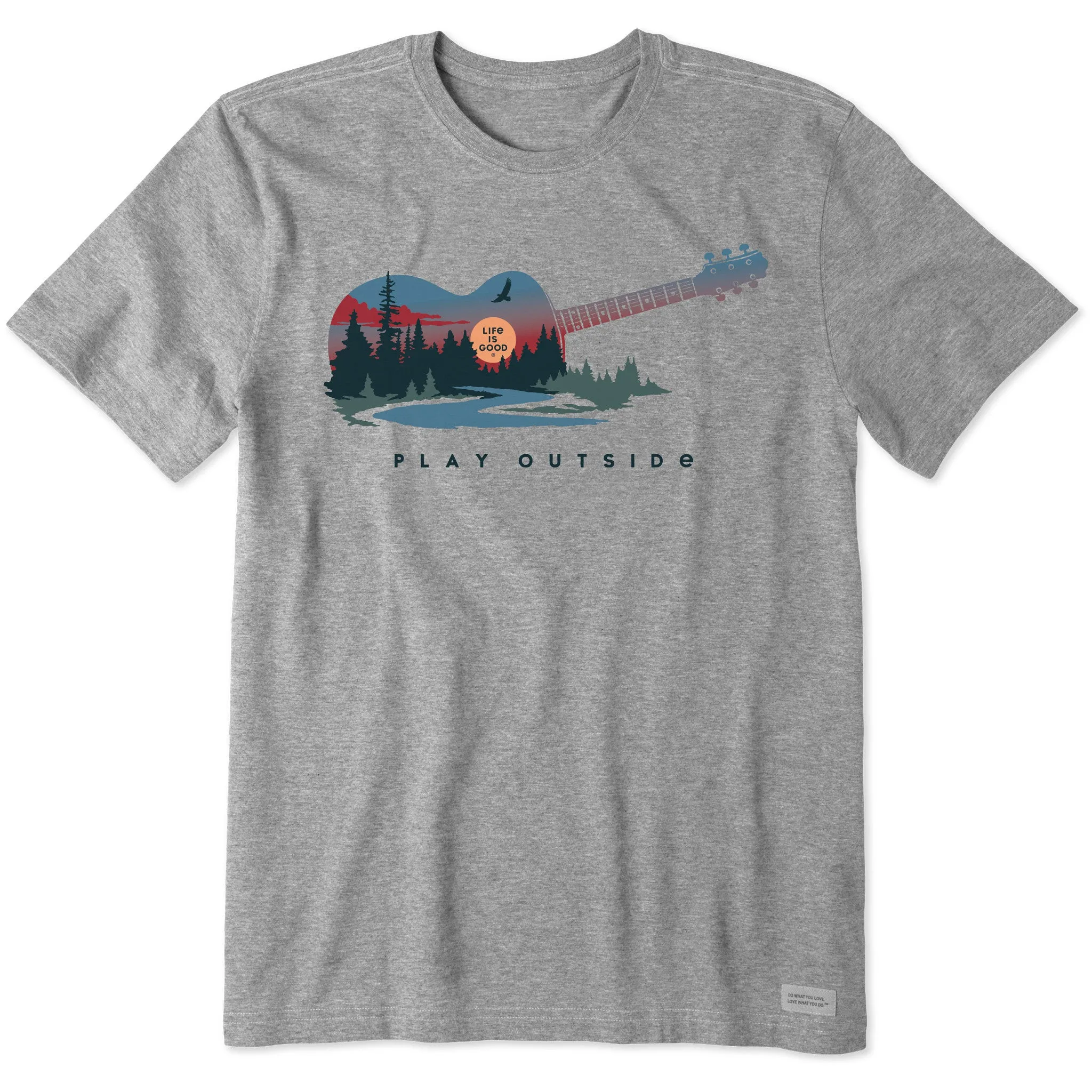Men's Play Outside Guitar Short Sleeve Crusher Tee Life is Good