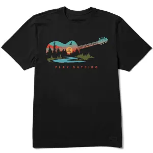 Men's Play Outside Guitar Short Sleeve Crusher Tee Life is Good