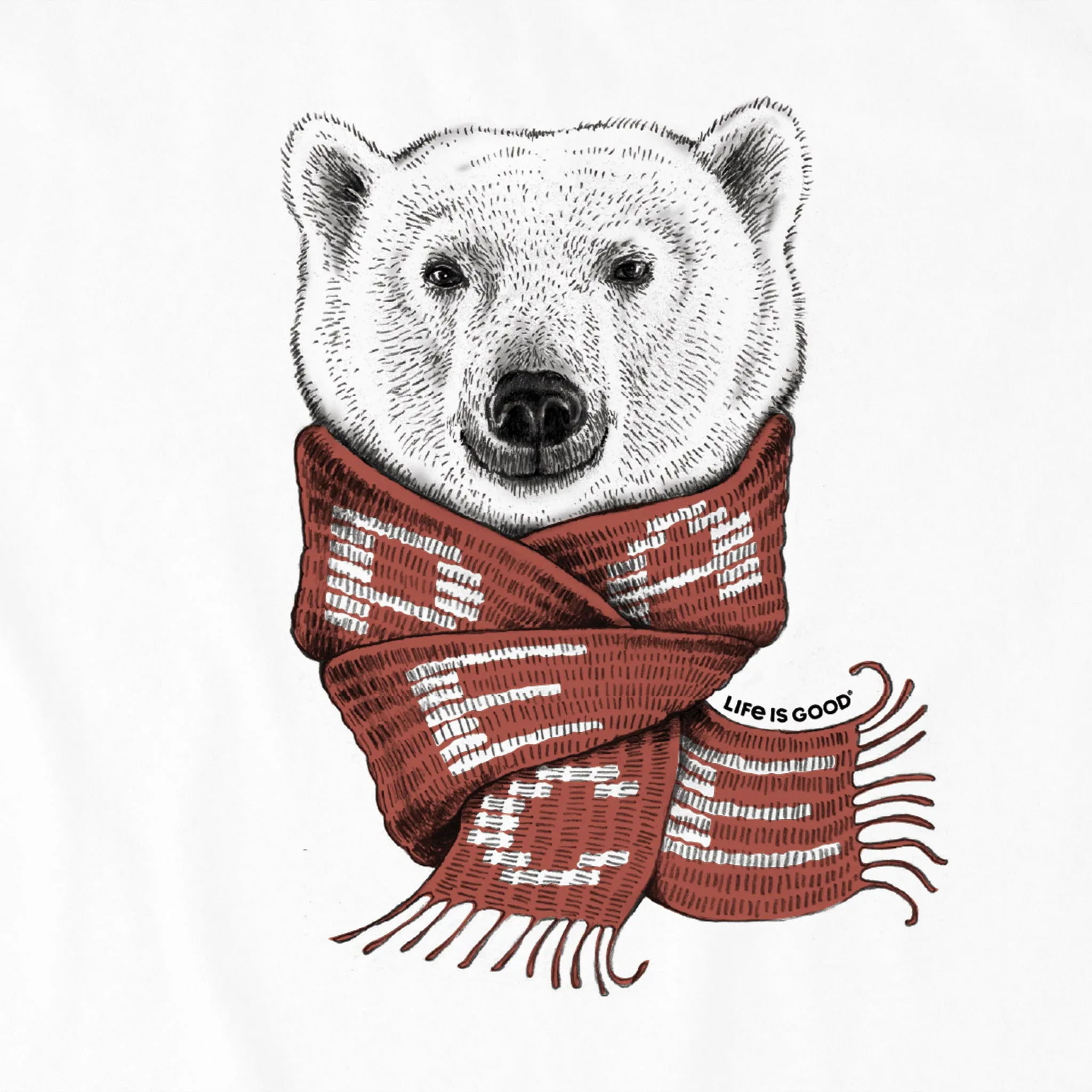 Men's Polar Bear Peace Long Sleeve Crusher Tee Life is Good