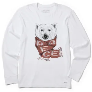 Men's Polar Bear Peace Long Sleeve Crusher Tee Life is Good