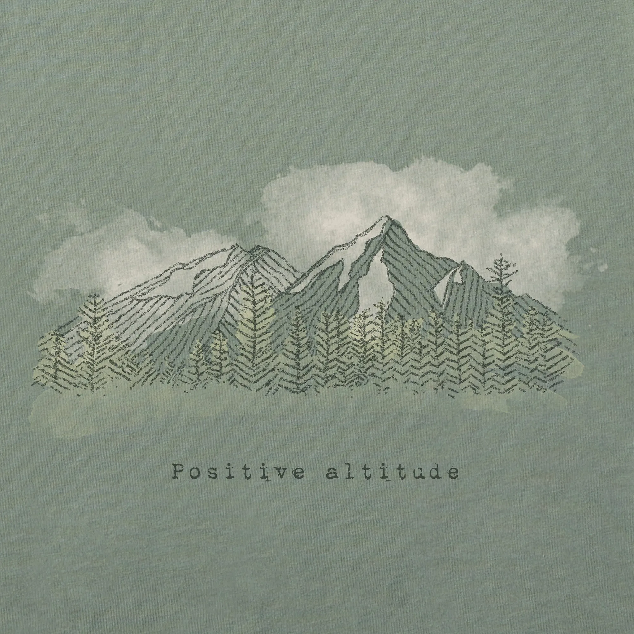 Men's Positive Altitude Mountains Short Sleeve Crusher Tee Life is Good