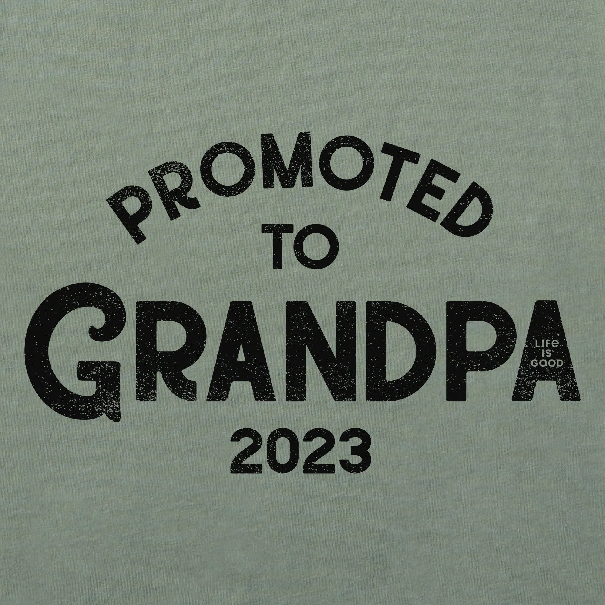 Men's Promoted to Grandpa 2023 Short Sleeve Tee Life is Good