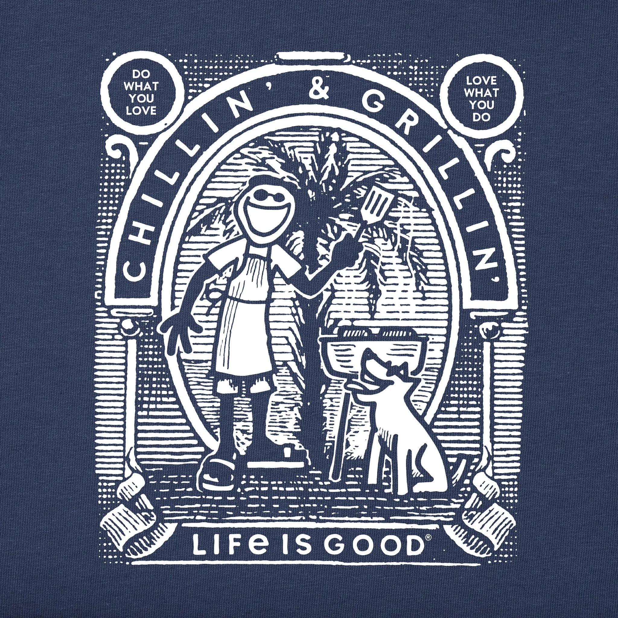 Men's Retro Chillin' & Grillin' Short Sleeve Crusher-LITE Tee Life is Good