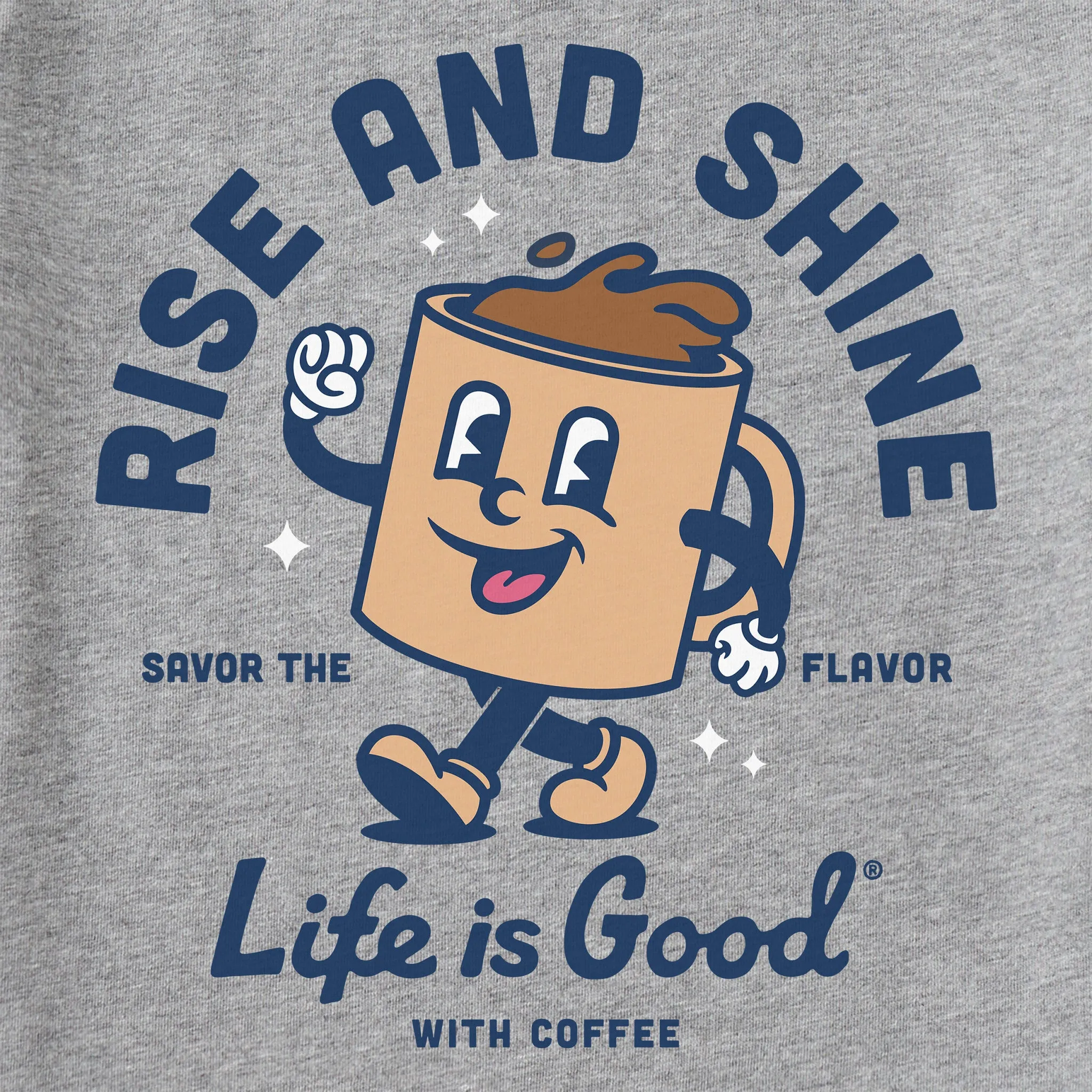 Men's Rise and Shine Coffee Short Sleeve Tee Life is Good