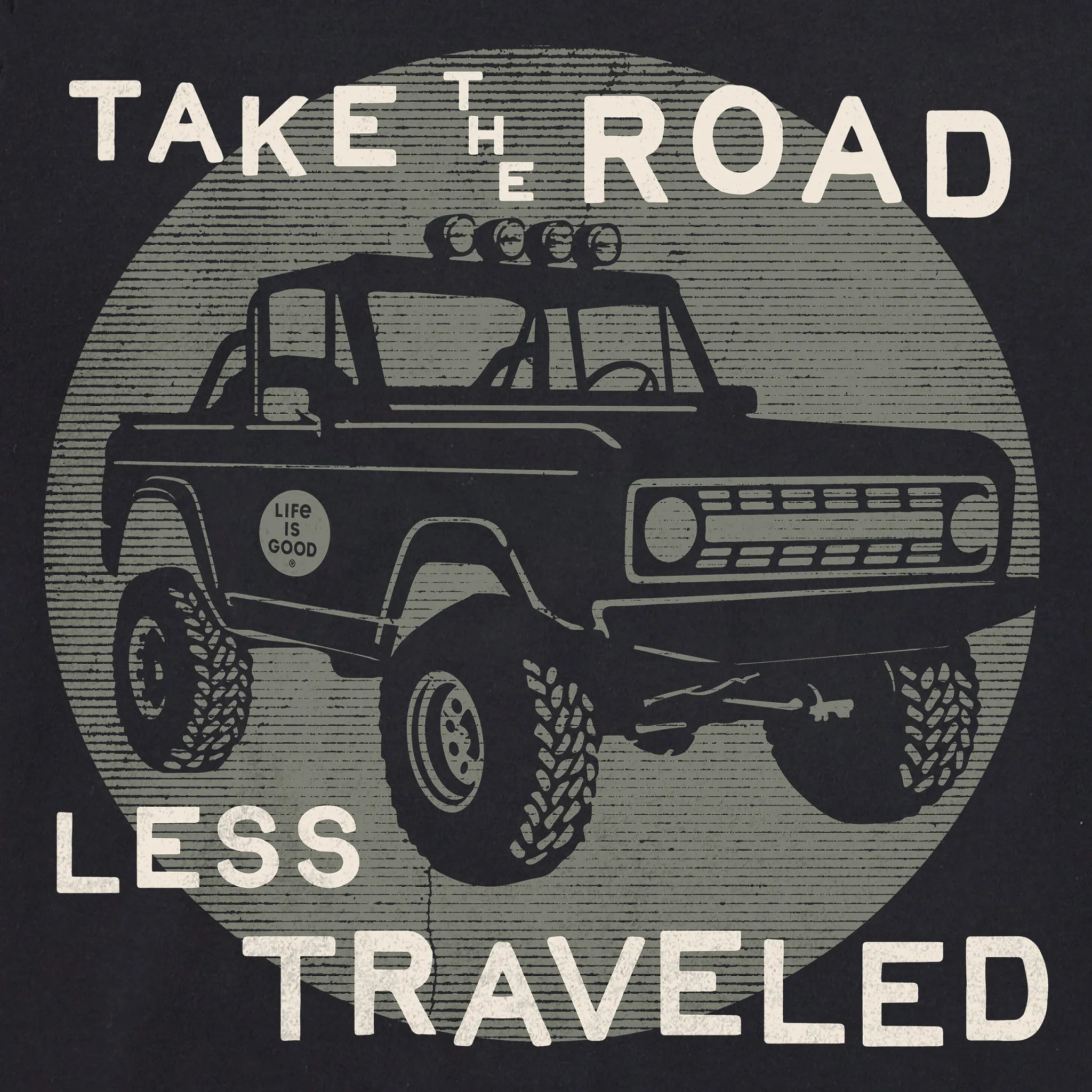 Men's Road Less Traveled Short Sleeve Crusher Tee Life is Good