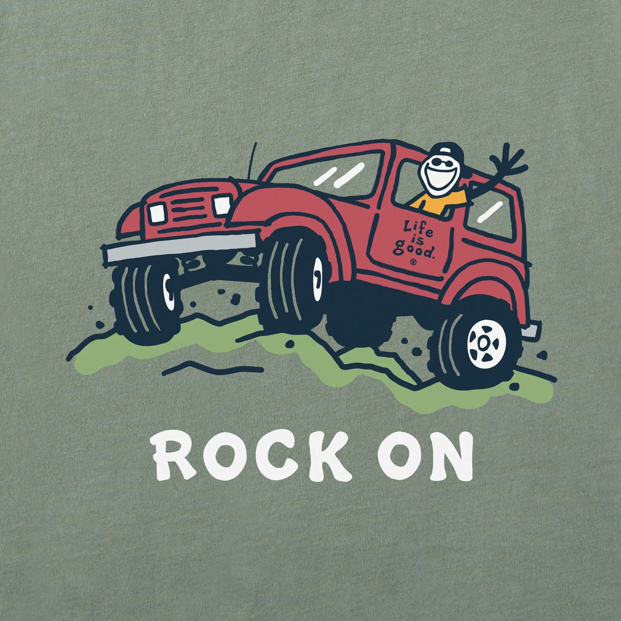 Men's Rock On Offroad Long Sleeve Crusher Tee Life is Good