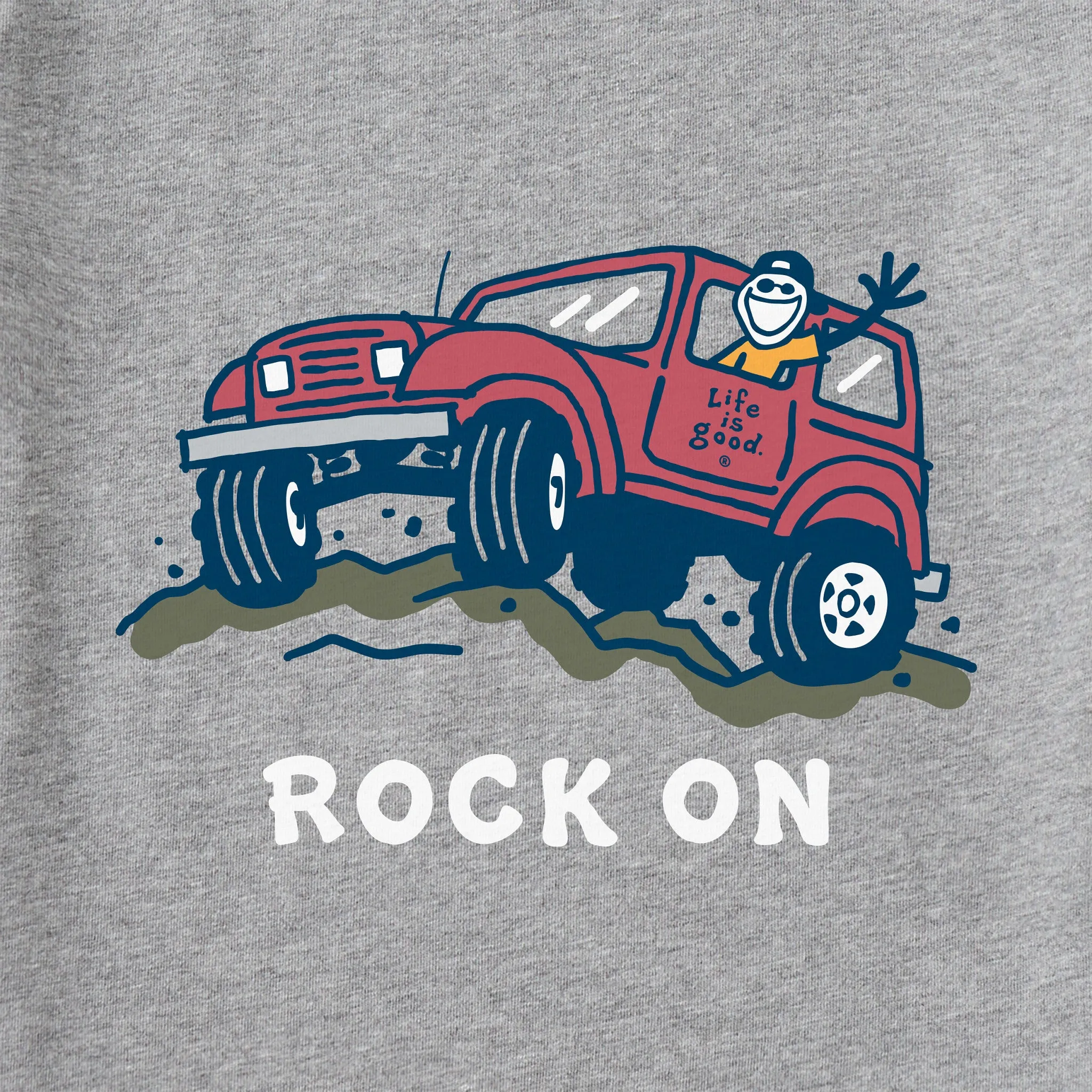 Men's Rock On Offroad Long Sleeve Crusher Tee Life is Good