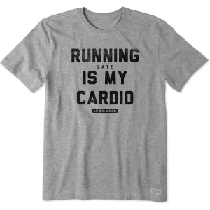 Men's Running Late is my Cardio Short Sleeve Tee Life is Good