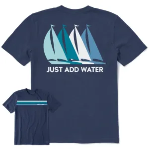 Men's Sailboat Silhouettes Short Sleeve Crusher Tee Life is Good