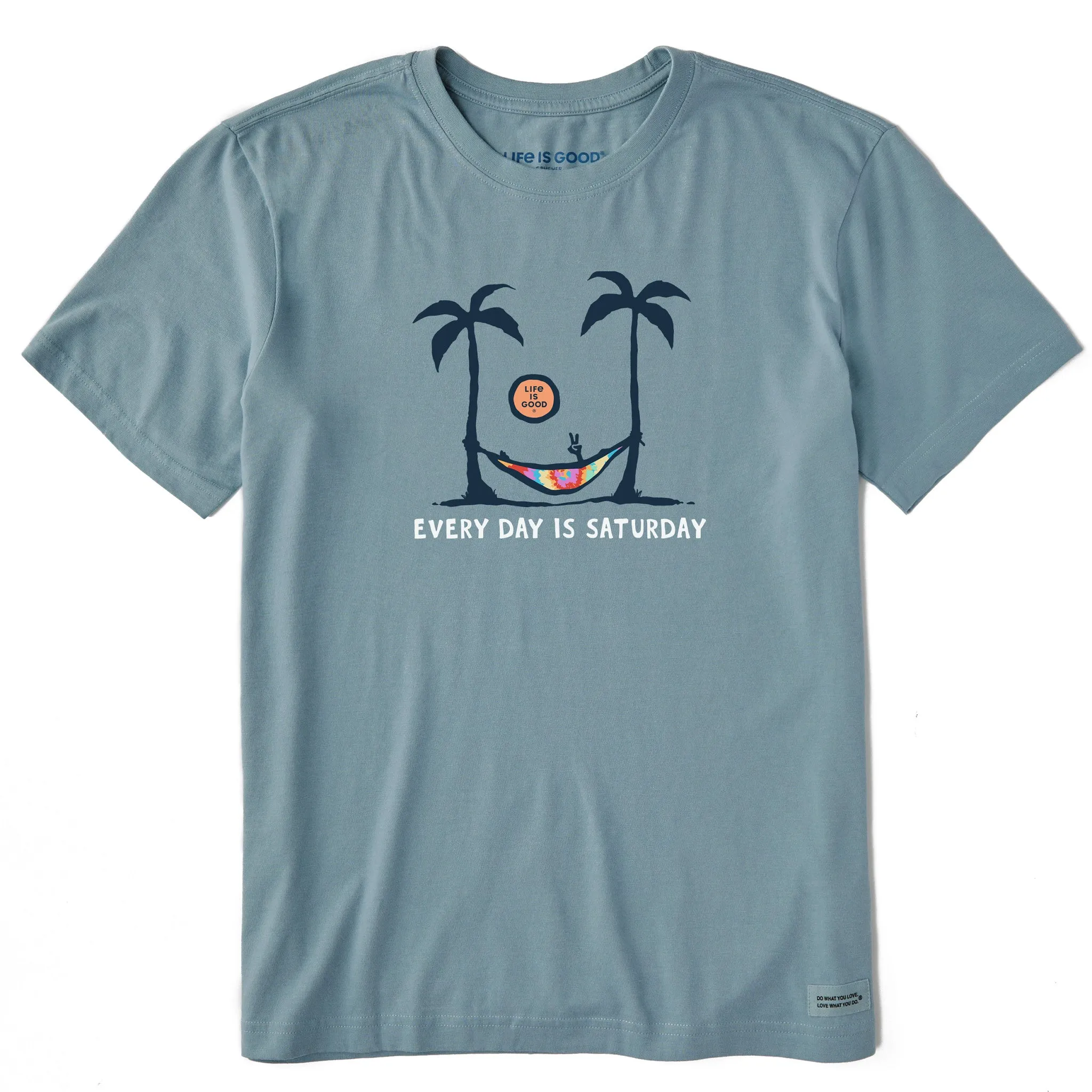 Men's Saturday Hammock Palms Tie Dye Short Sleeve Crusher Tee Life is Good