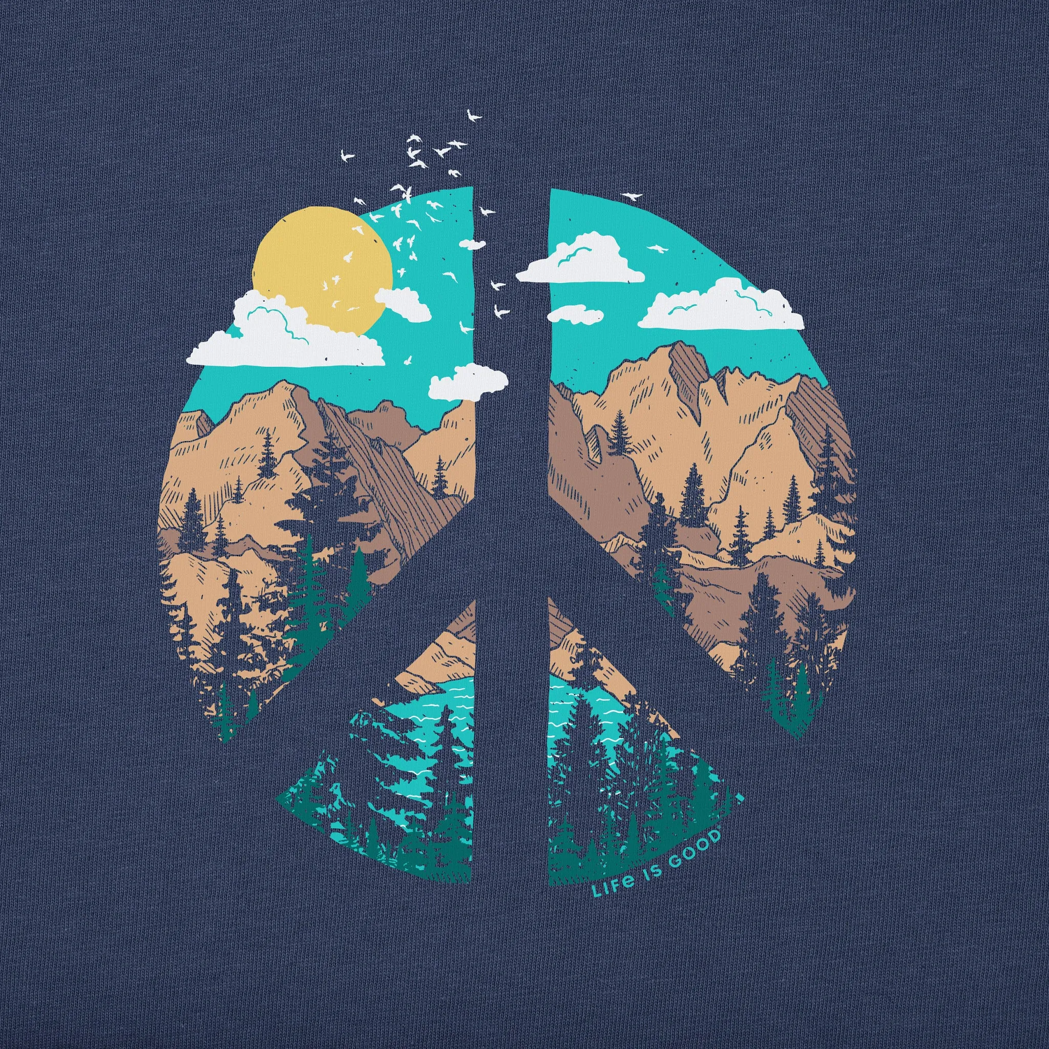 Men's Scenic Peace Sign Short Sleeve Tee Life is Good