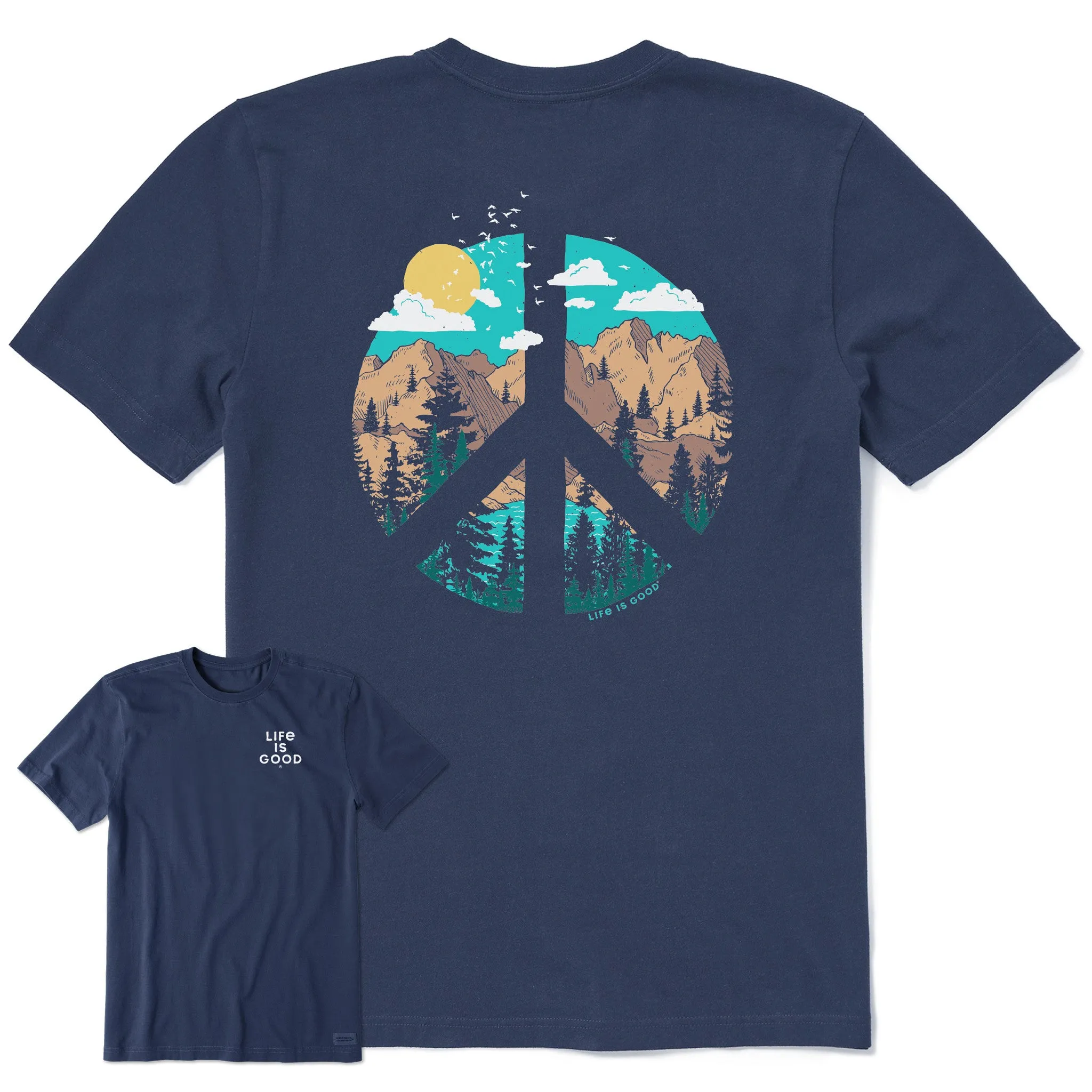 Men's Scenic Peace Sign Short Sleeve Tee Life is Good
