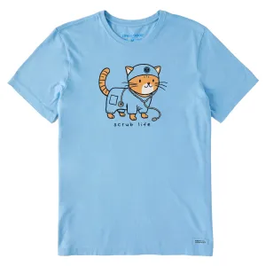 Men's Scrub Life Cat Short Sleeve Tee Life is Good