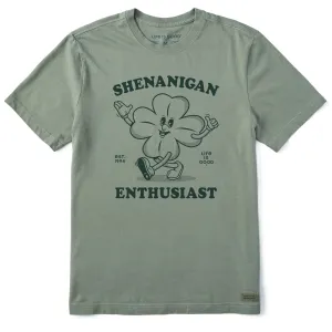 Men's Shenanigan Enthusiast Clover Short Sleeve Tee Life is Good