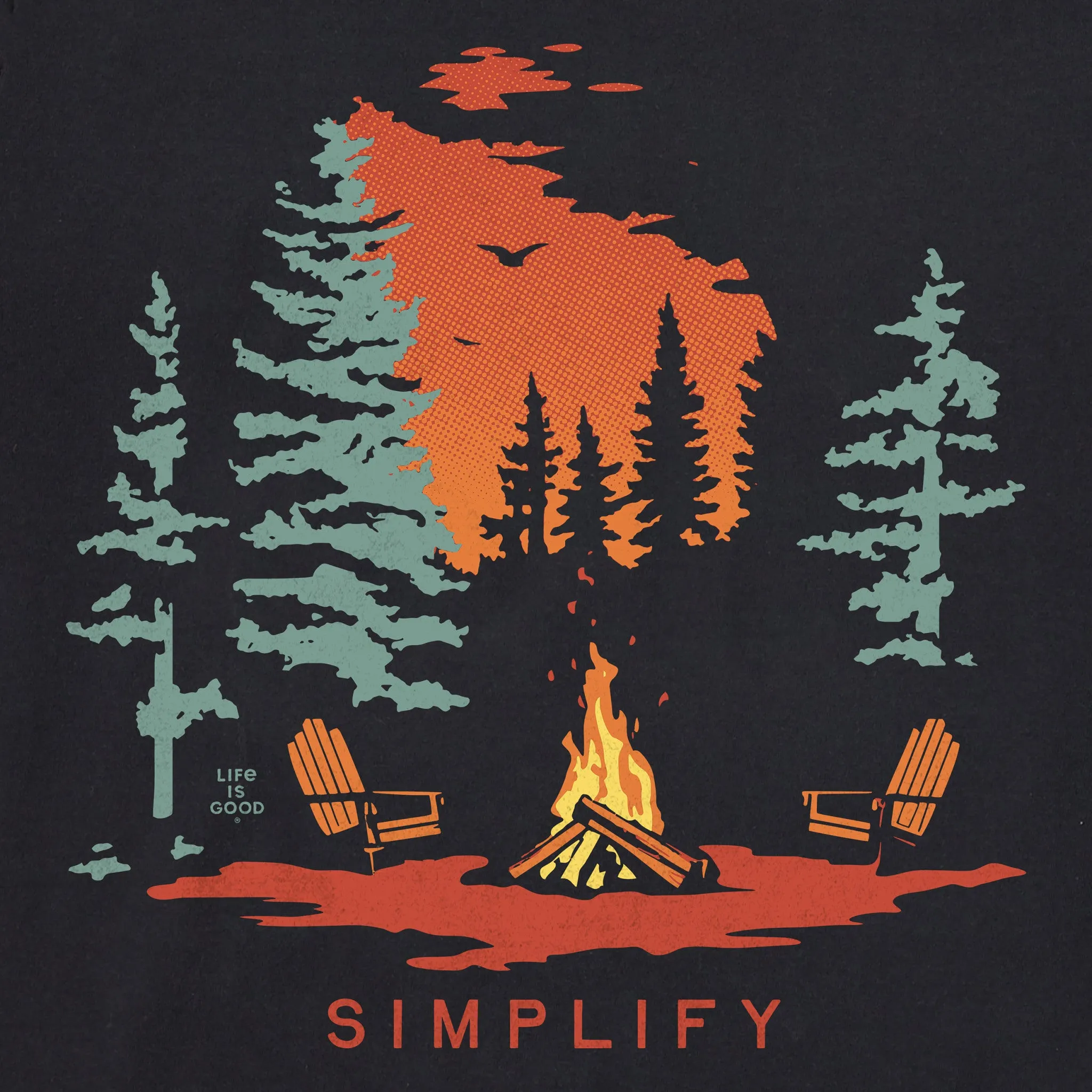 Men's Simplify Fireside Long Sleeve Crusher Tee Life is Good