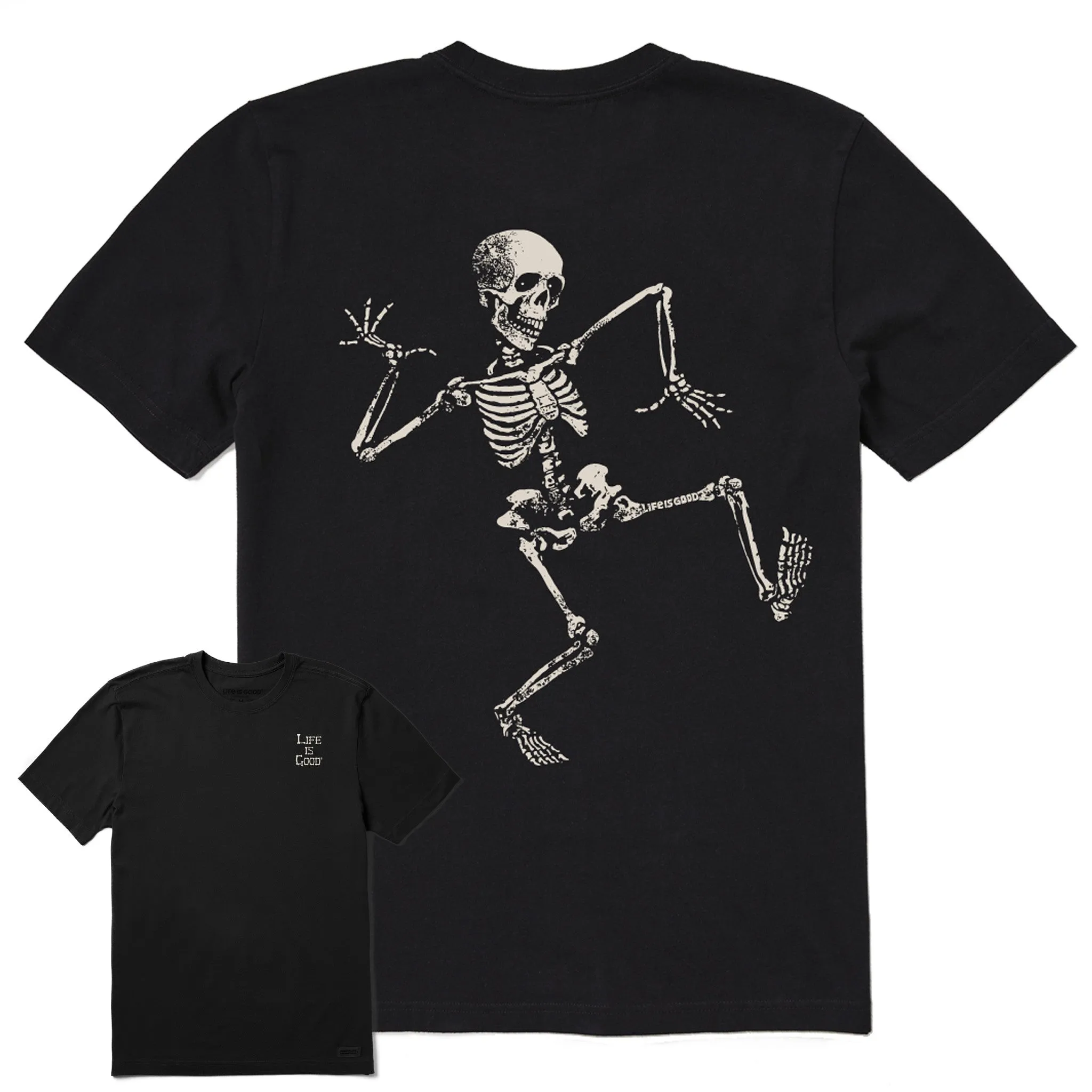 Men's Skeleton Dance Short Sleeve Crusher Tee Life is Good