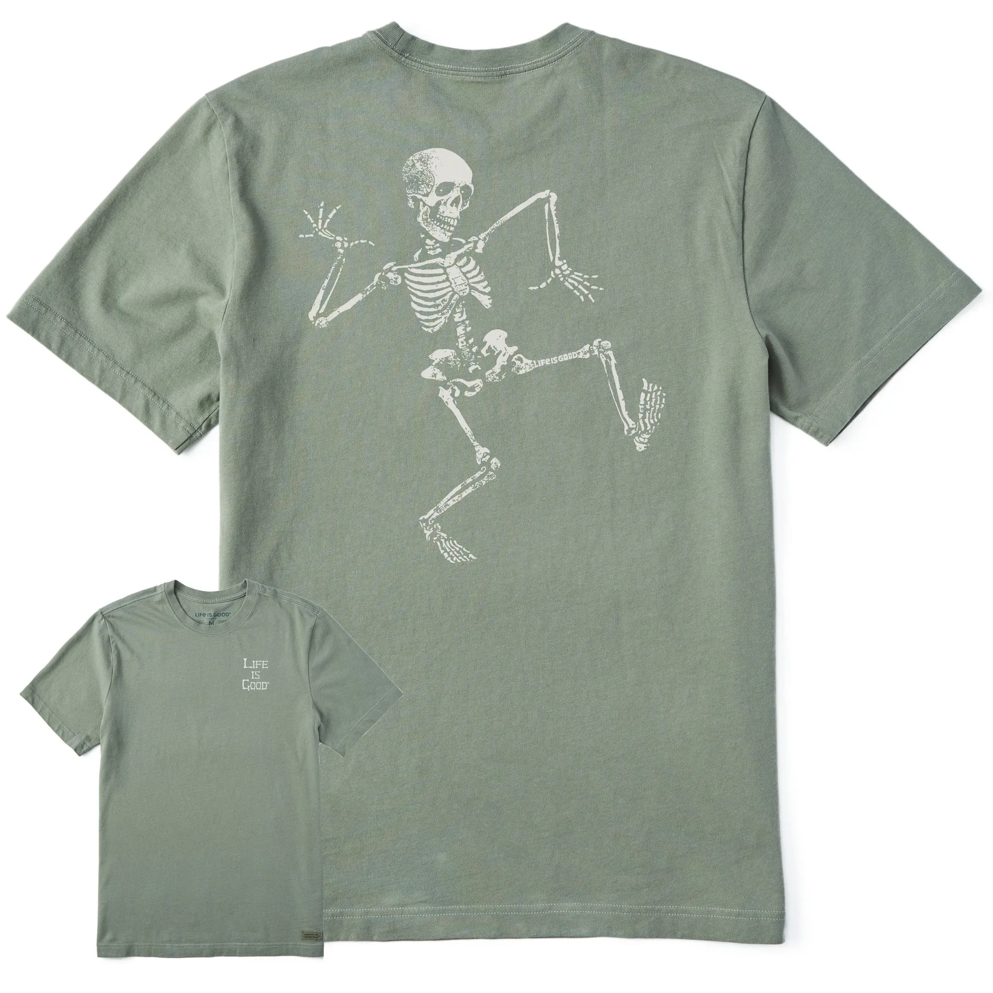 Men's Skeleton Dance Short Sleeve Crusher Tee Life is Good