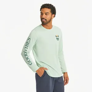 Men's Small Palms Long Sleeve Sun Crusher Tee Life is Good
