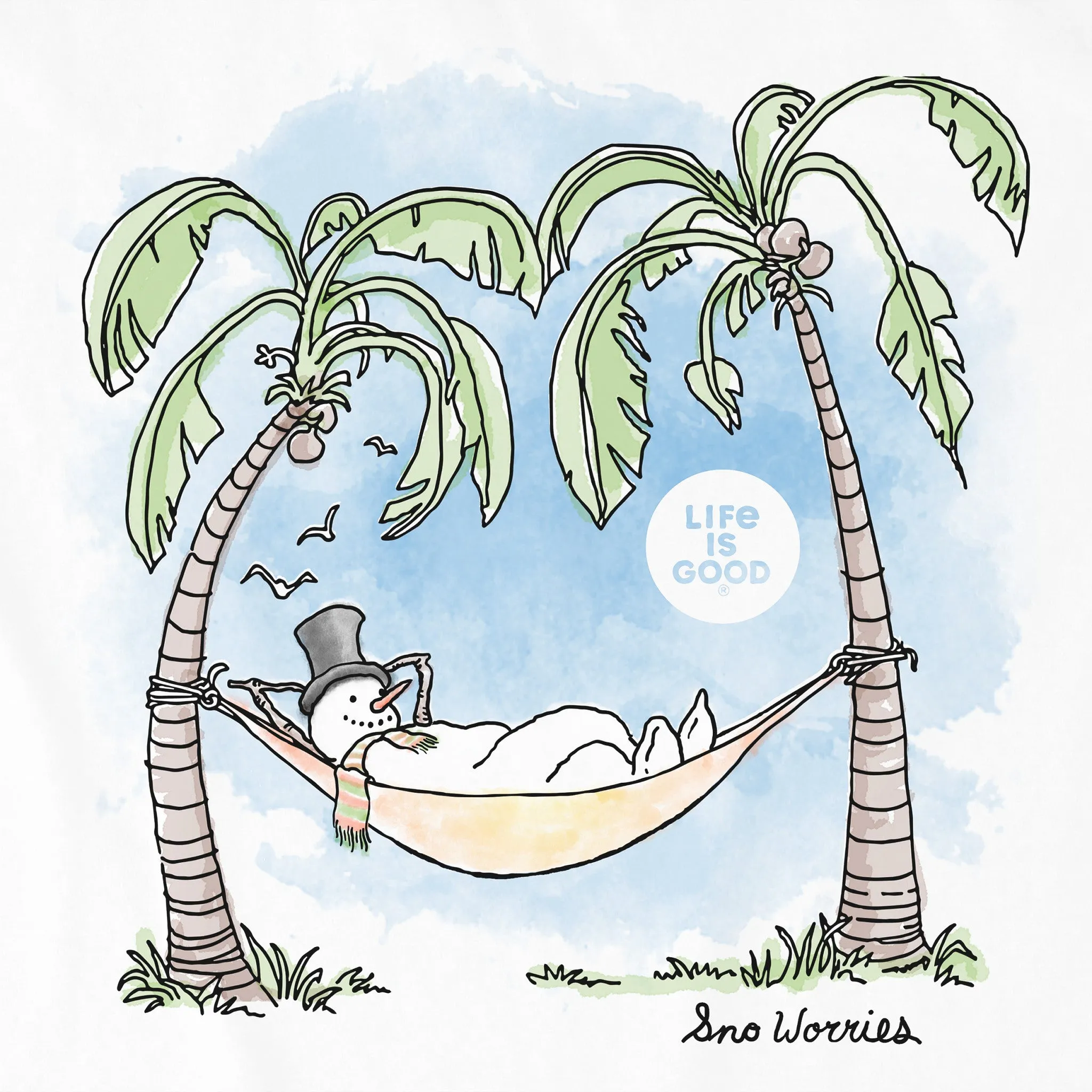 Men's Snow Worries Hammock Short Sleeve Tee Life is Good
