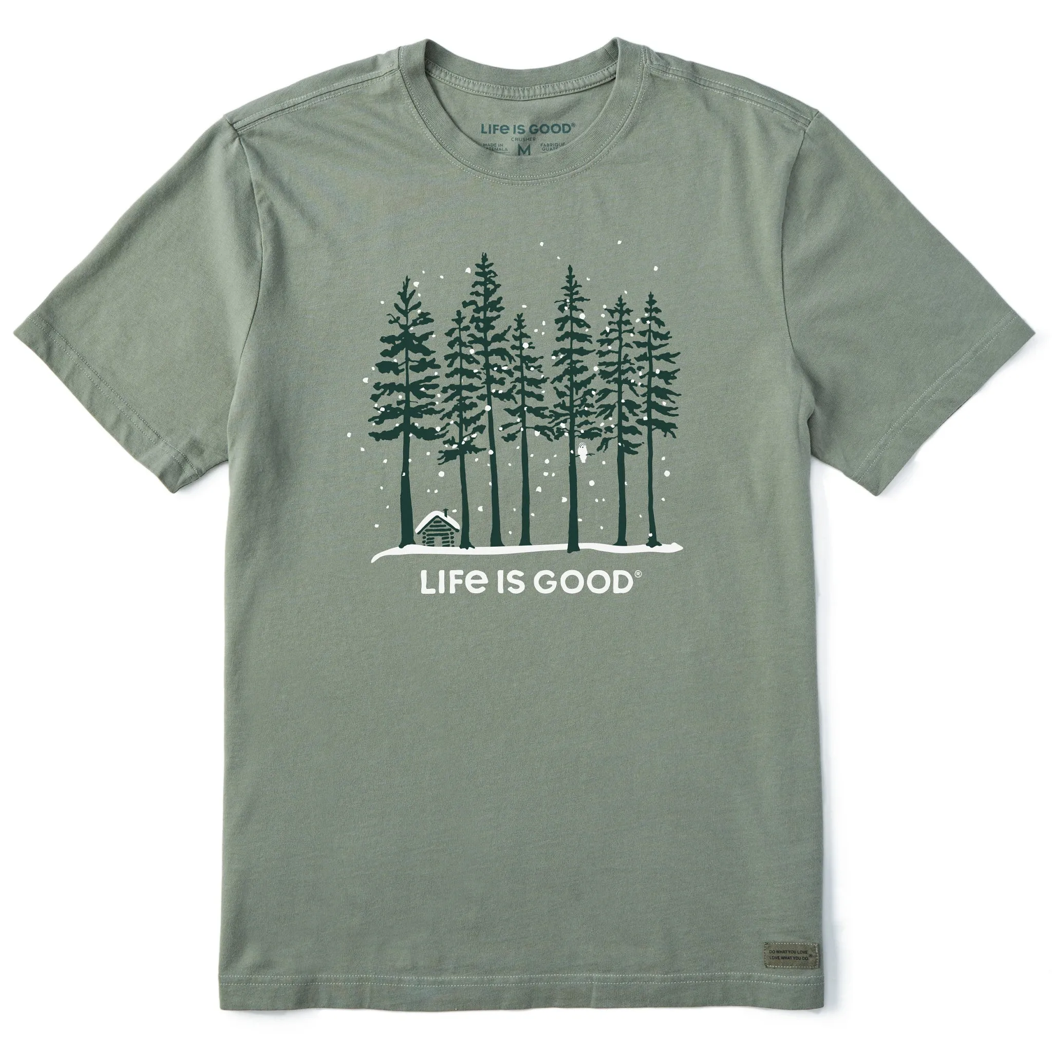 Men's Snowy Owl Tall Pines Short Sleeve Crusher Tee Life is Good