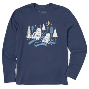 Men's Snowy Owls Long Sleeve Crusher Tee Life is Good