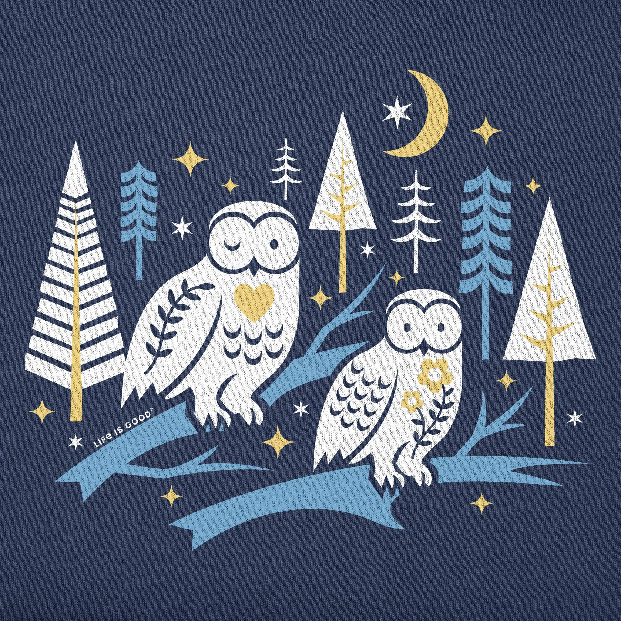 Men's Snowy Owls Long Sleeve Crusher Tee Life is Good