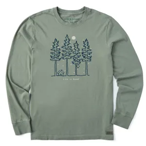 Men's Snowy Woods Long Sleeve Crusher Tee Life is Good