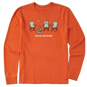 Men's Social Network Camp Long Sleeve Crusher Tee Life is Good